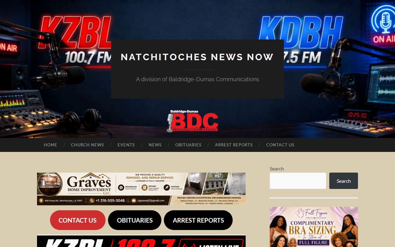 Natchitoches Parish arrest news weekly report format